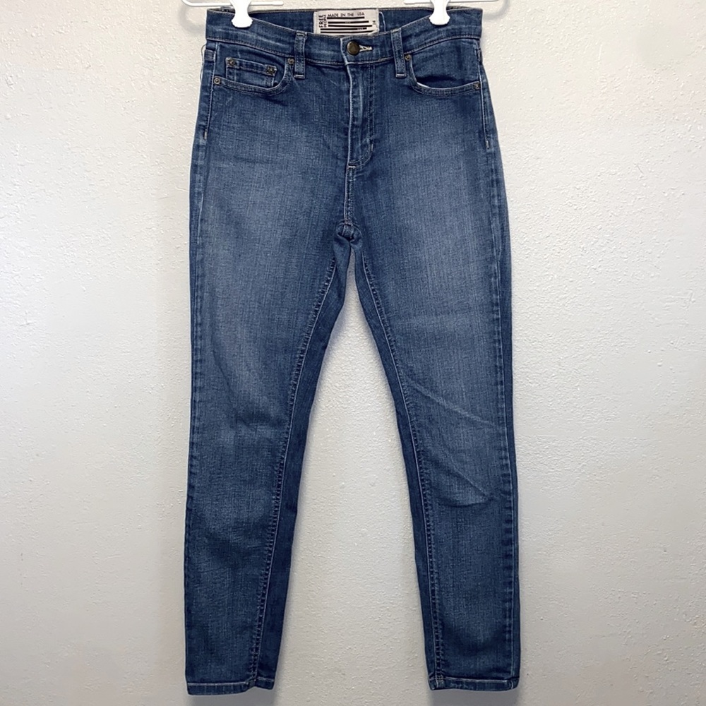 Free People Medium Wash, High-rise Skinny Jeans 4902